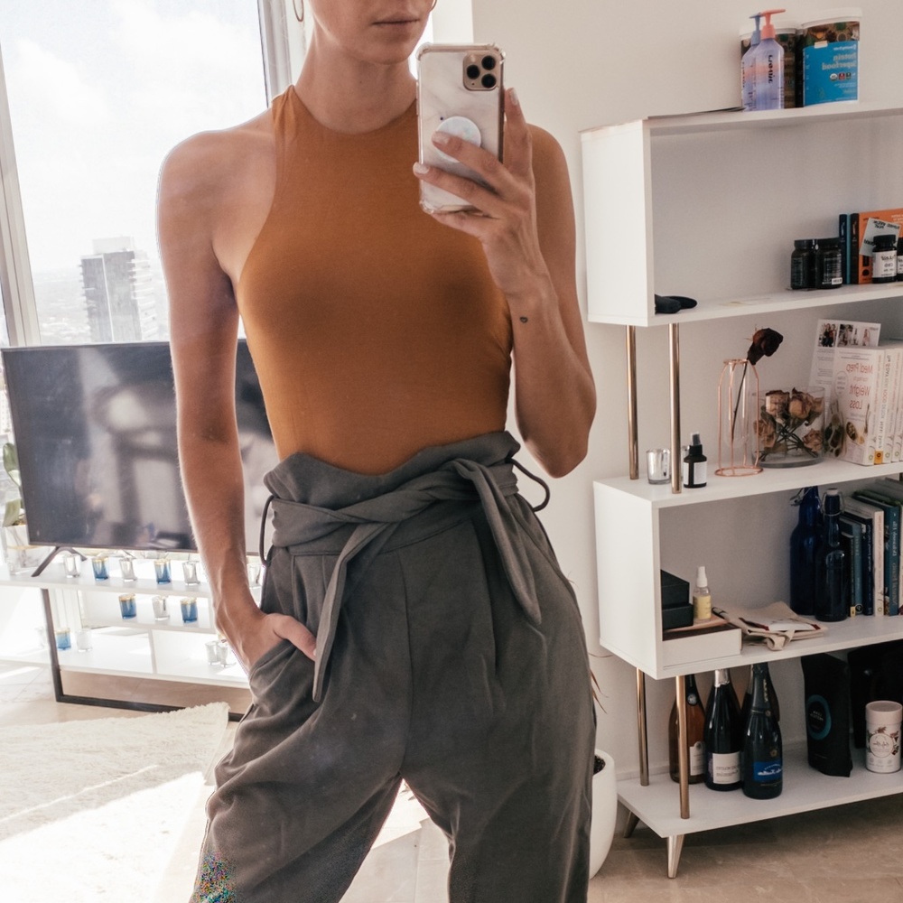 Caramel Colored Elegant Bodysuit